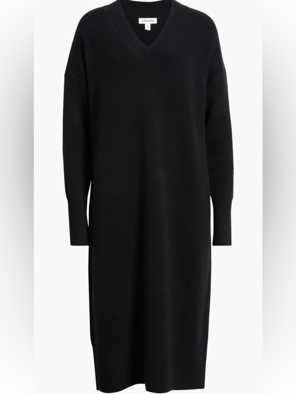 Nordstrom V-Neck Long Sleeve Wool & Cashmere Sweater & Dress